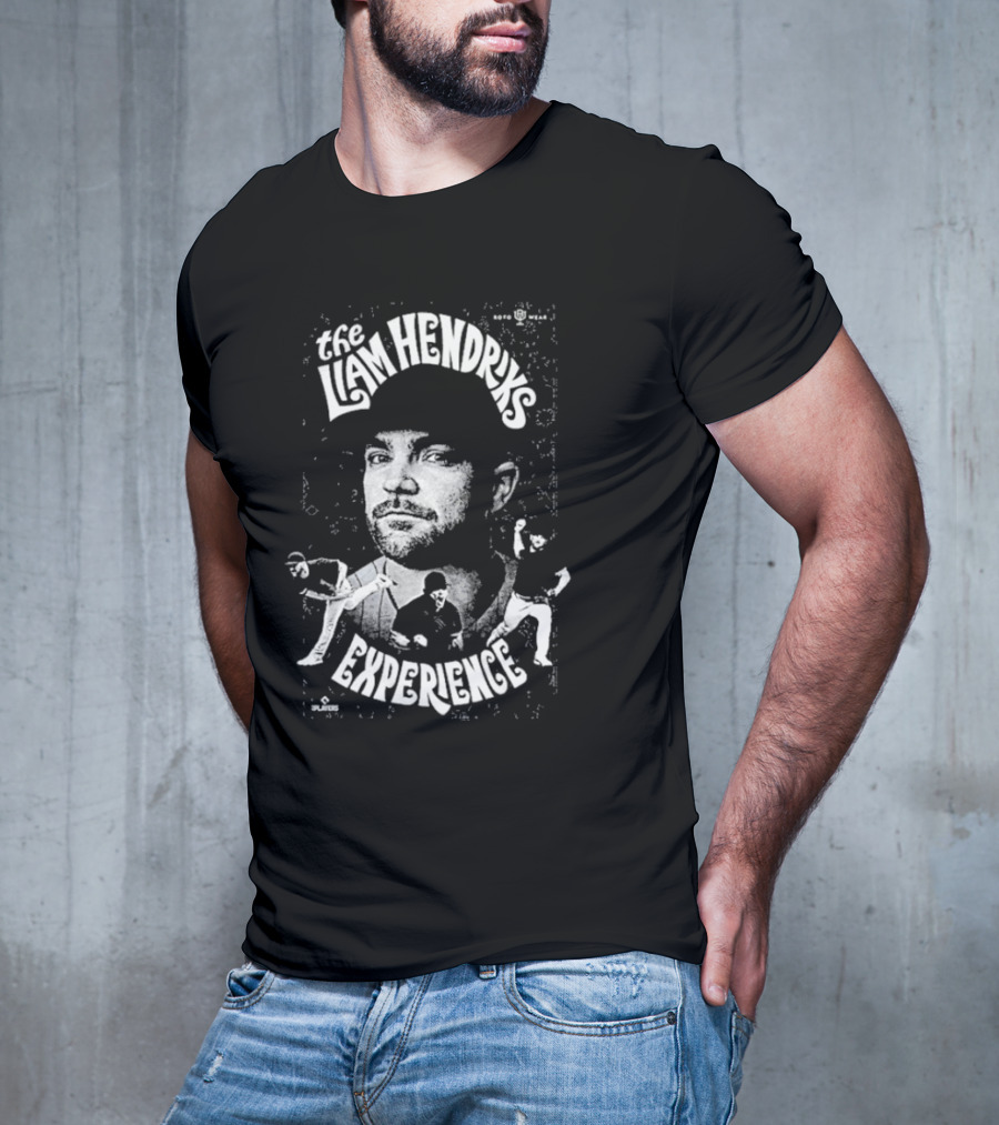 The Liam Hendriks Experience Pitching Action Portrait And Dynamic Text T-Shirt