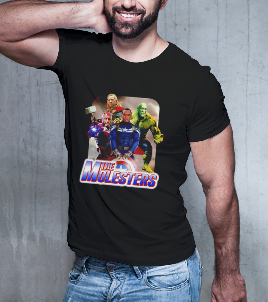 The Molesters Avengers Parody 2025 Captain America Iron Man Thor Hulk T-Shirt