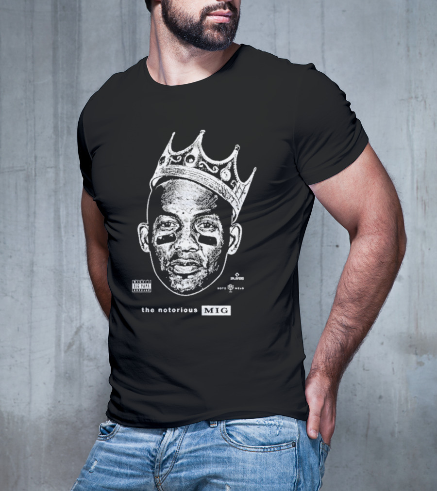 The Notorious Mig Crown Face With Parental Advisory And Labels T-Shirt