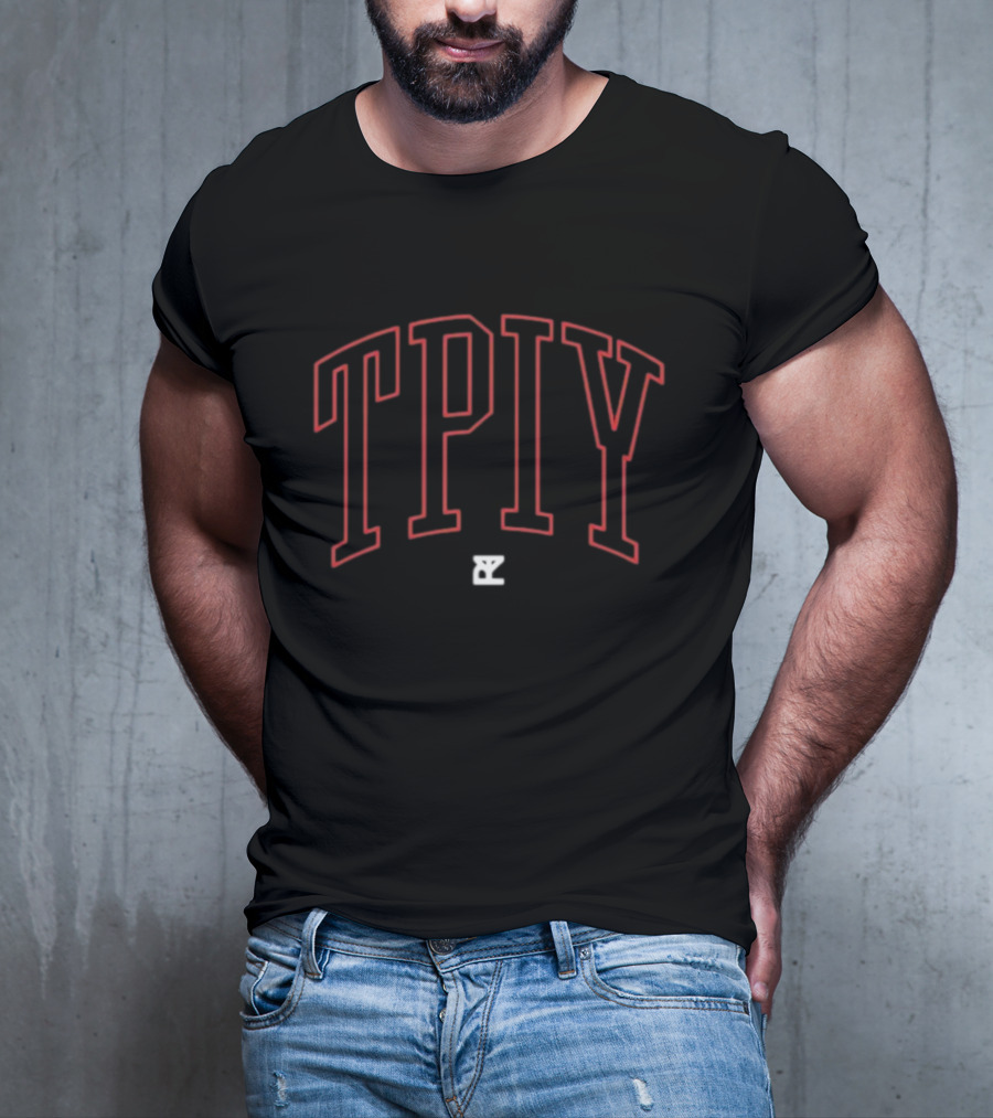 TPIY The Plot In You Red Outline Text T-Shirt