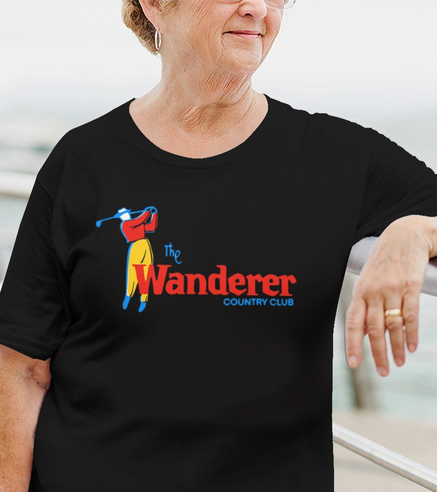 The Wanderer Country Club Golfer Swing Illustration T-Shirt
