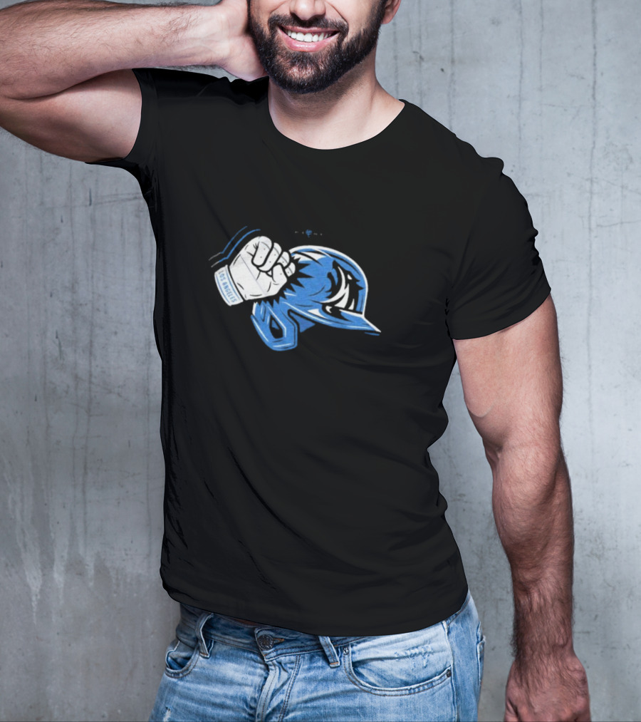 The Wolf Of Chavez Ravine Los Angeles Dodgers Fist Bump Helmet T-Shirt