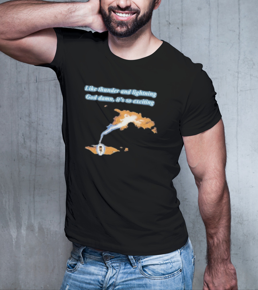 Thin Lizzy Like Thunder And Lightning God Damn It’s So Exciting Iconic Album Reference T-Shirt