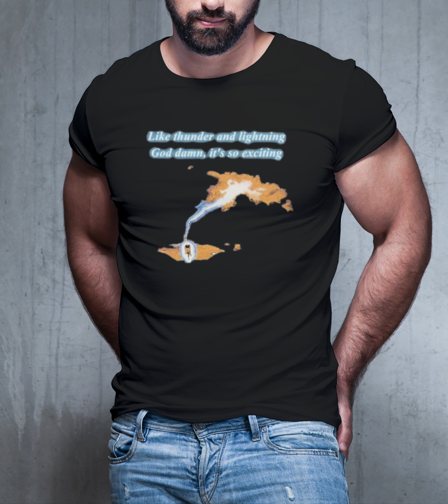 Thin Lizzy Like Thunder And Lightning God Damn It’s So Exciting Iconic Album Reference T-Shirt