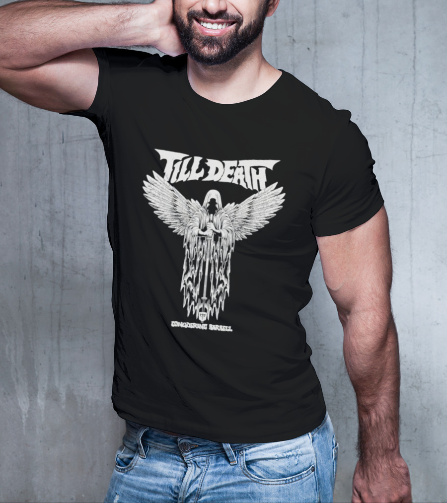 Till Death Angel Conquering Barbell T-Shirt