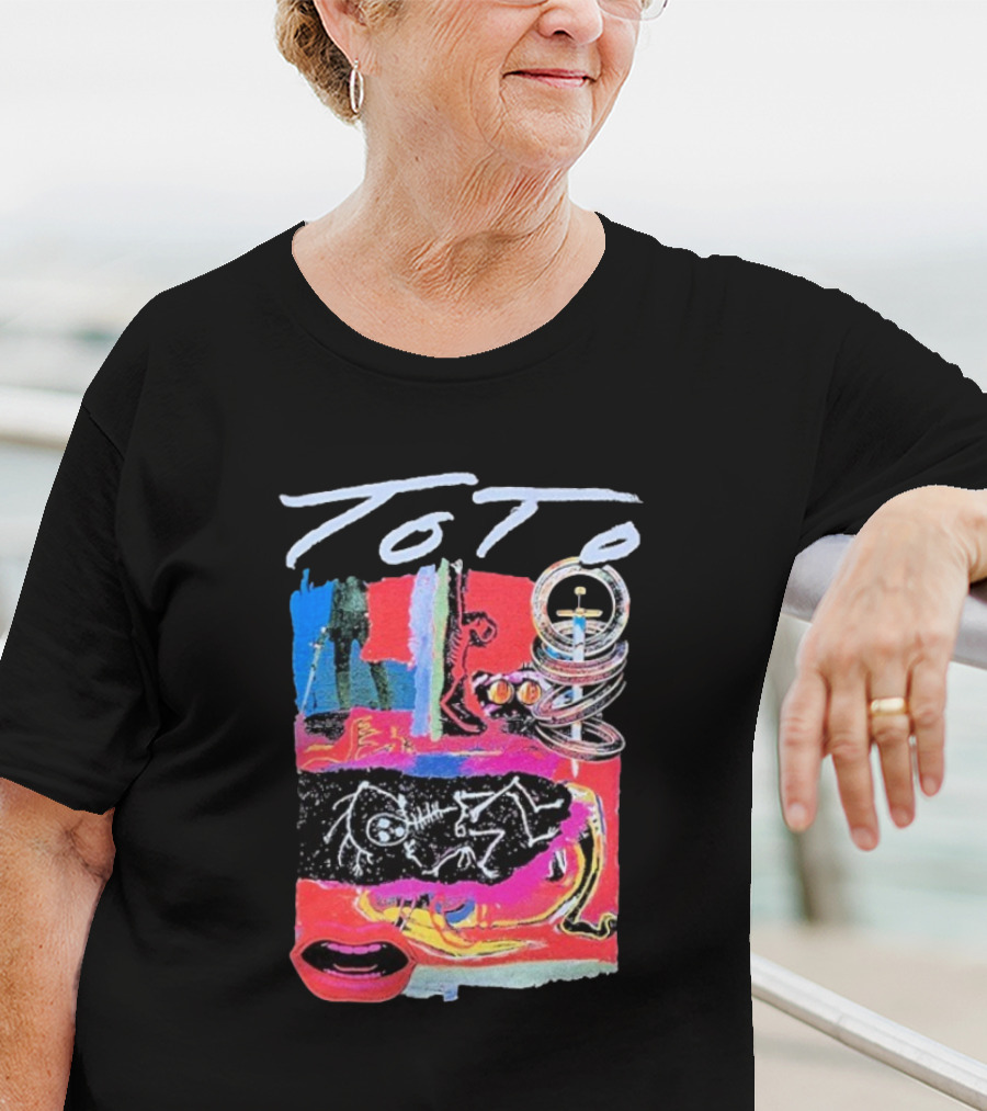 Toto Collage Album Art Iconic Retro Sword Lips Bold Colors T-Shirt