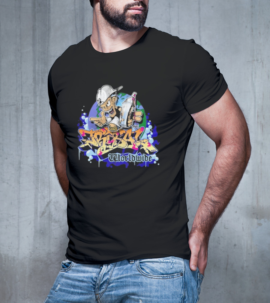 Tribal Gear Can 2 Spray Graffiti Worldwide T-Shirt