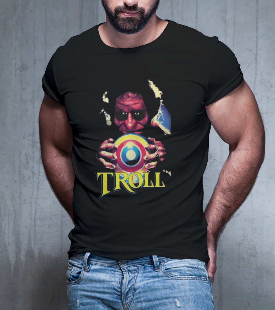 Troll Creepy Character Holding Colorful Orb T-Shirt