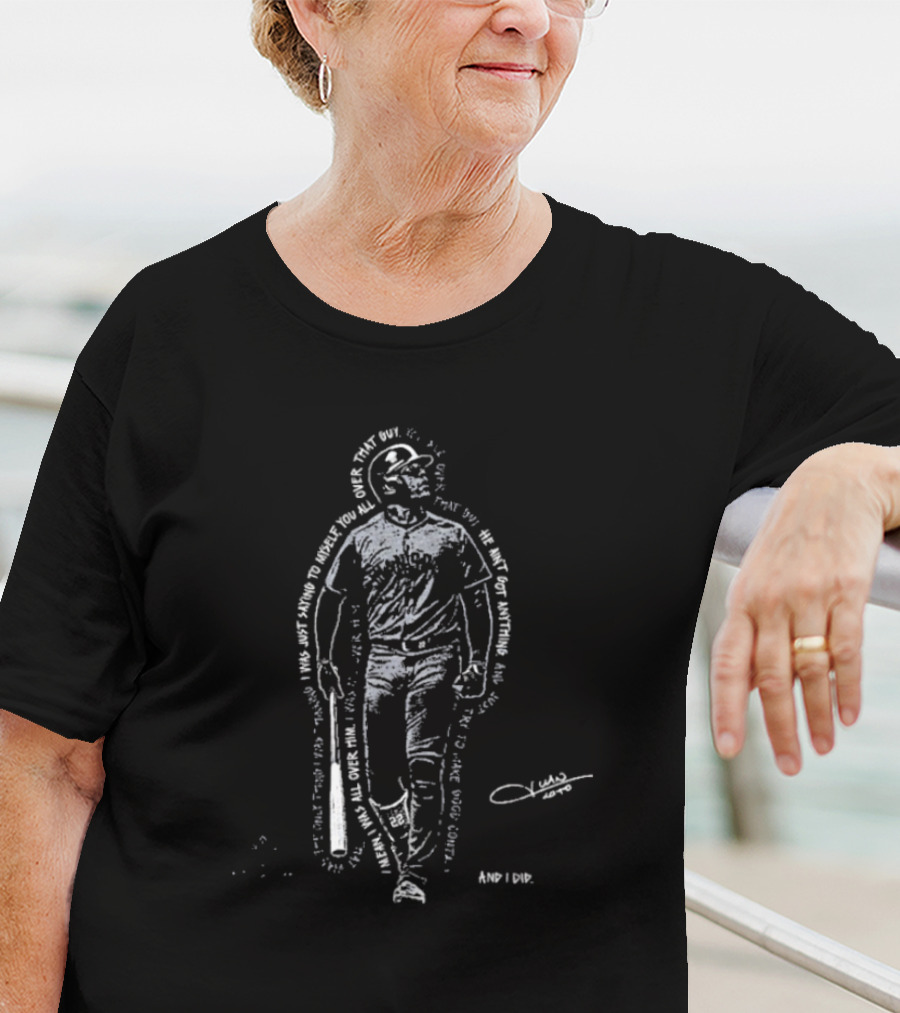 Juan Soto I Was All Over Him Baseball Walking Scene T-Shirt