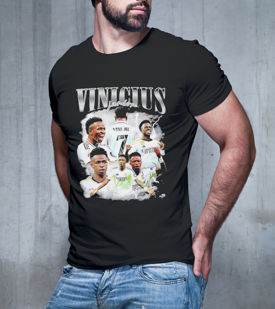 Vinicius Junior Real Madrid Footballer Montage T-Shirt
