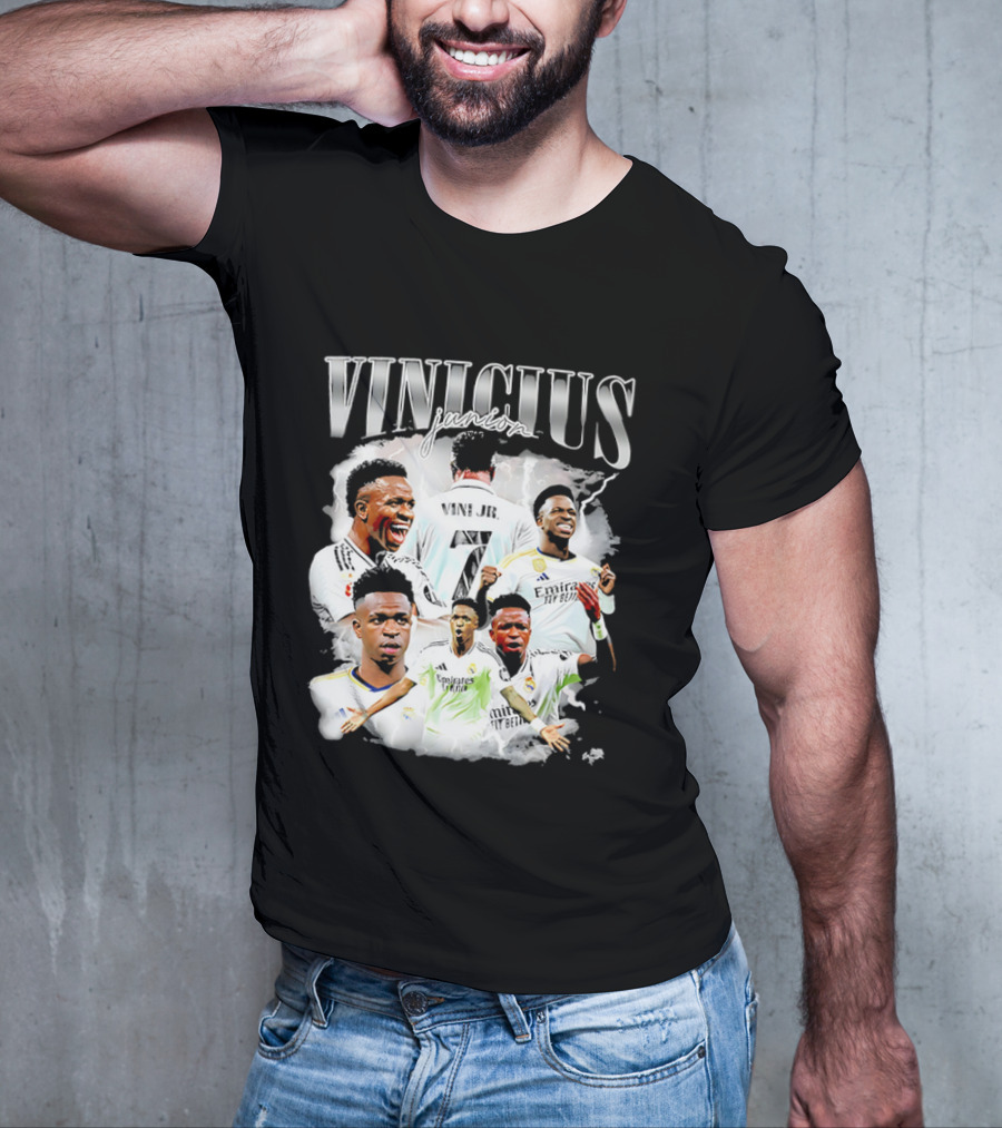 Vinicius Junior Real Madrid Footballer Montage T-Shirt