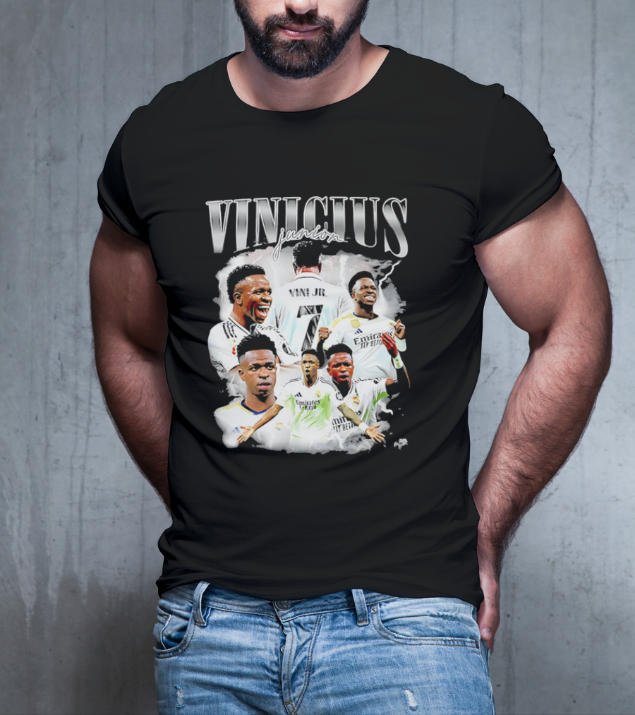 Vinicius Junior Real Madrid Footballer Montage T-Shirt