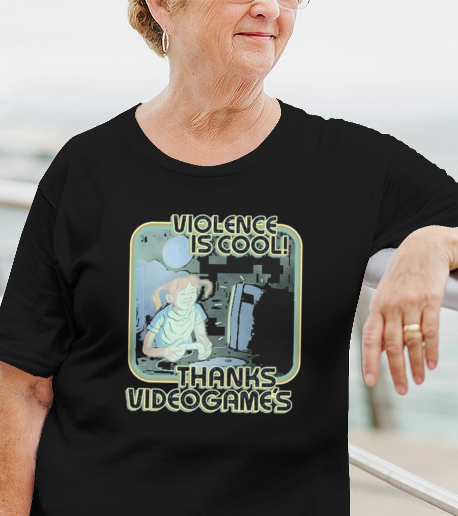 Violence Is Cool Thanks Videogame's Retro Gamer Moonlight Adventure T-Shirt