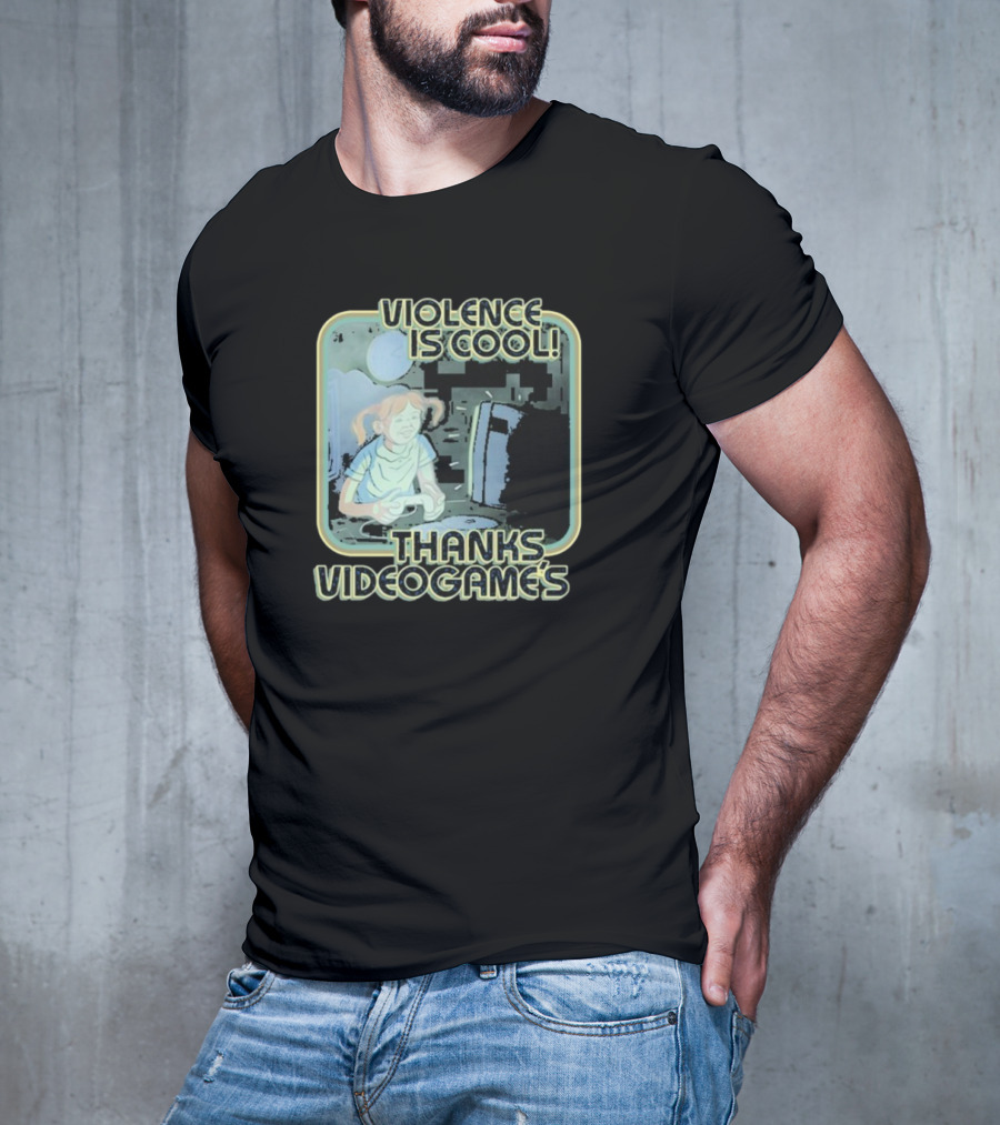 Violence Is Cool Thanks Videogame's Retro Gamer Moonlight Adventure T-Shirt