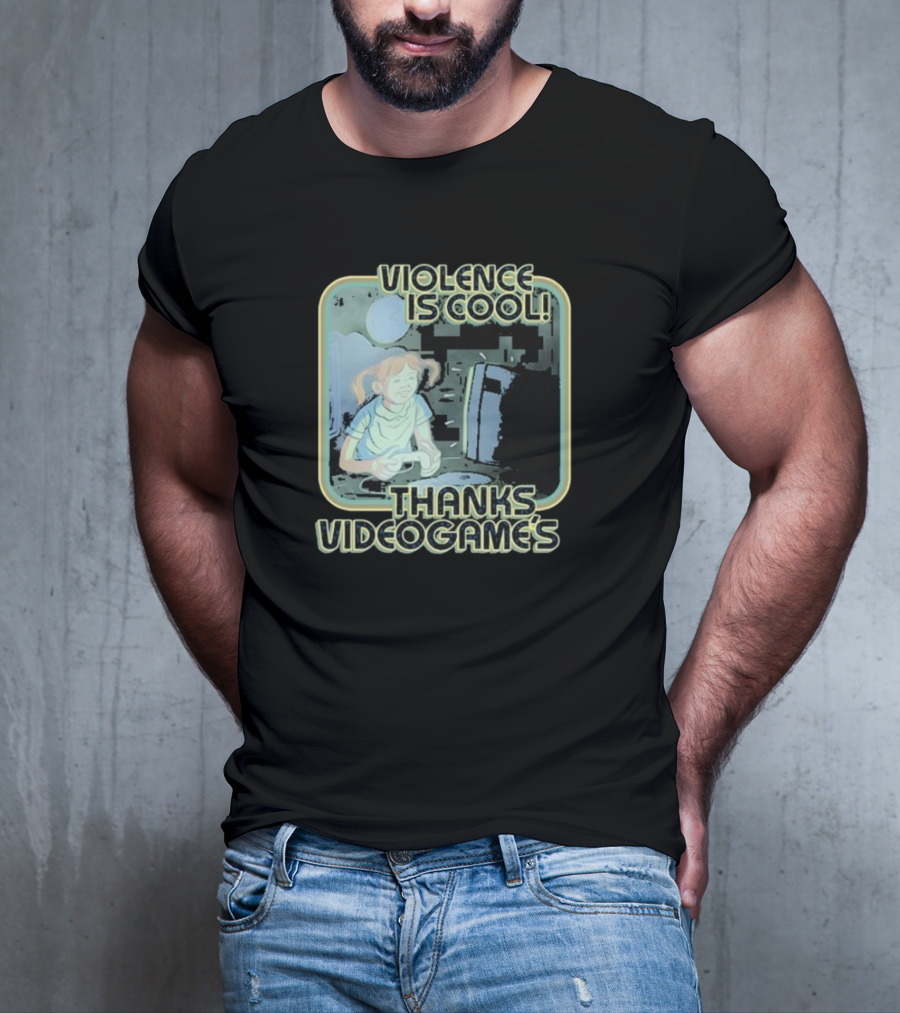 Violence Is Cool Thanks Videogame's Retro Gamer Moonlight Adventure T-Shirt