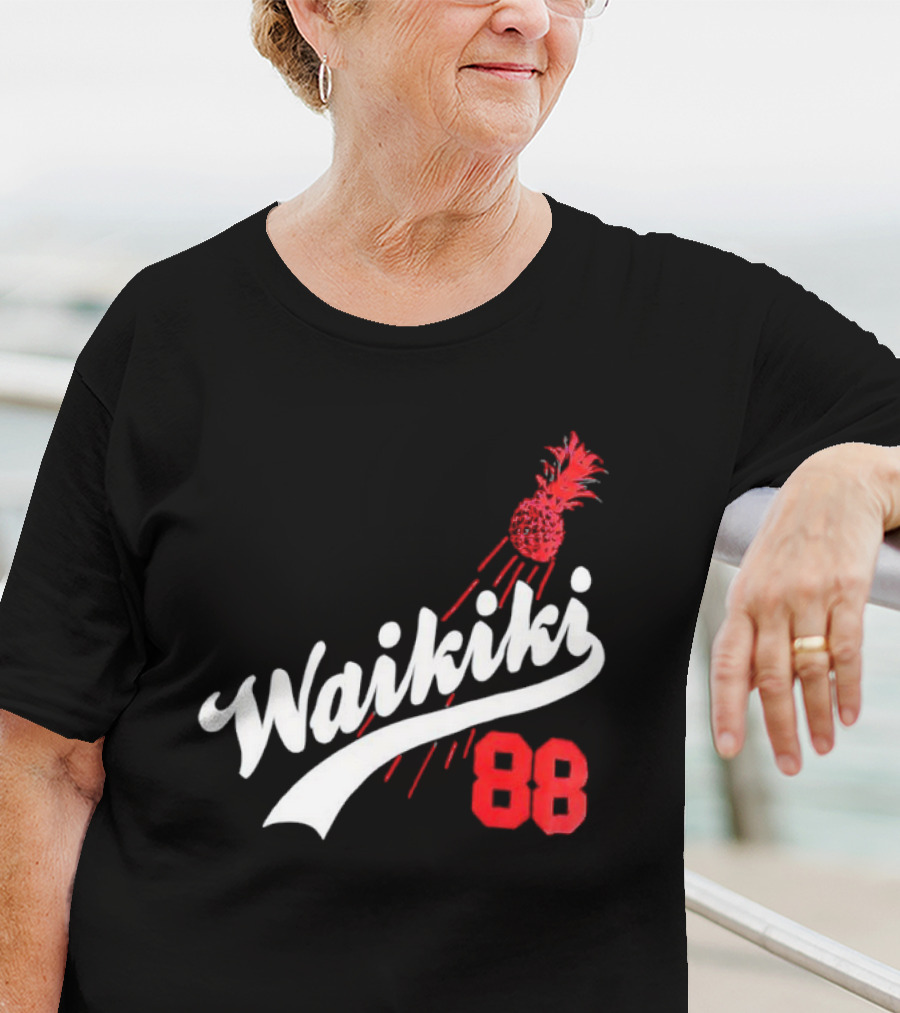 Waikiki 88 Los Angeles Dodgers Pineapple Baseball Graphic T-Shirt