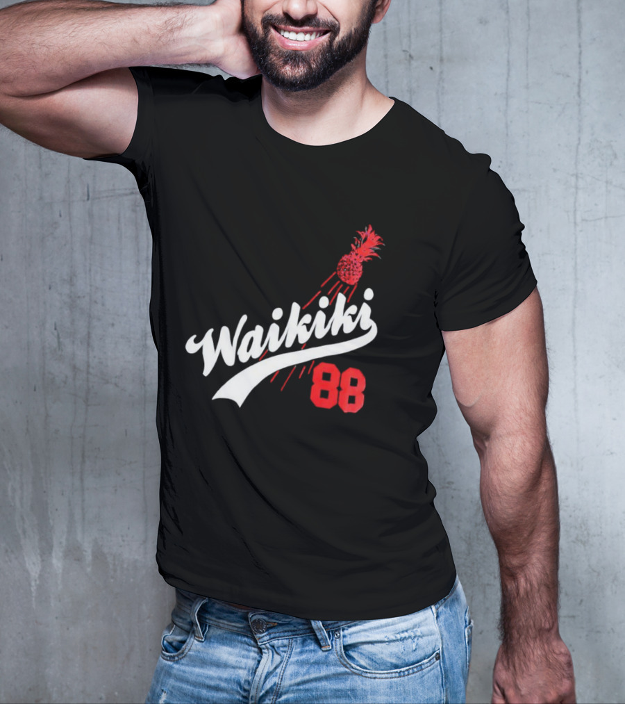 Waikiki 88 Los Angeles Dodgers Pineapple Baseball Graphic T-Shirt