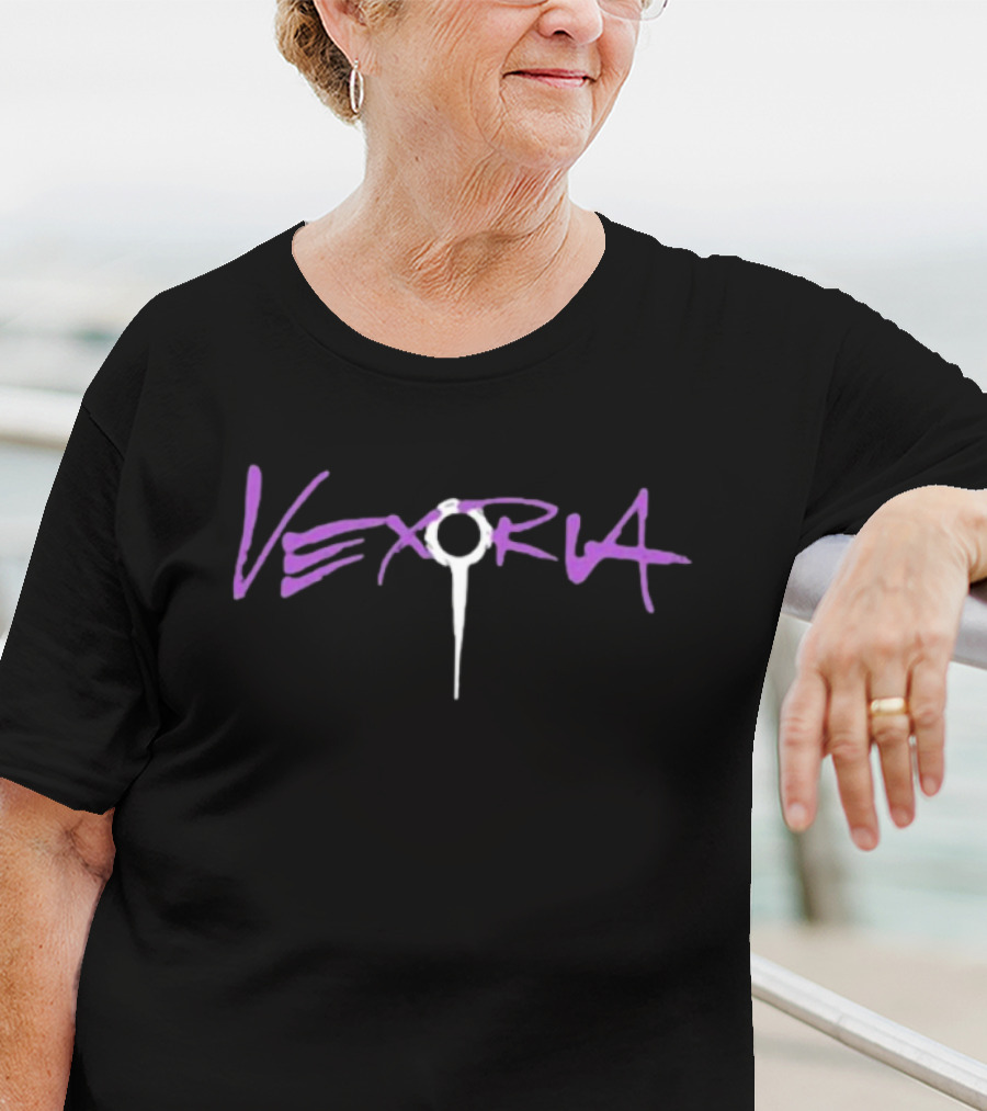 Vexoria Purple Graffiti Text With Key Symbol T-Shirt