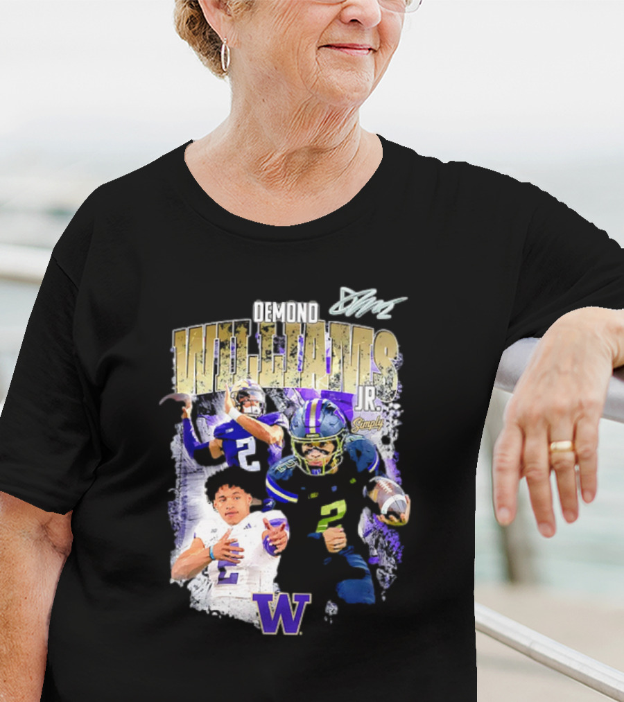 Demond Williams Jr. Washington Huskies Football W Logo T-Shirt