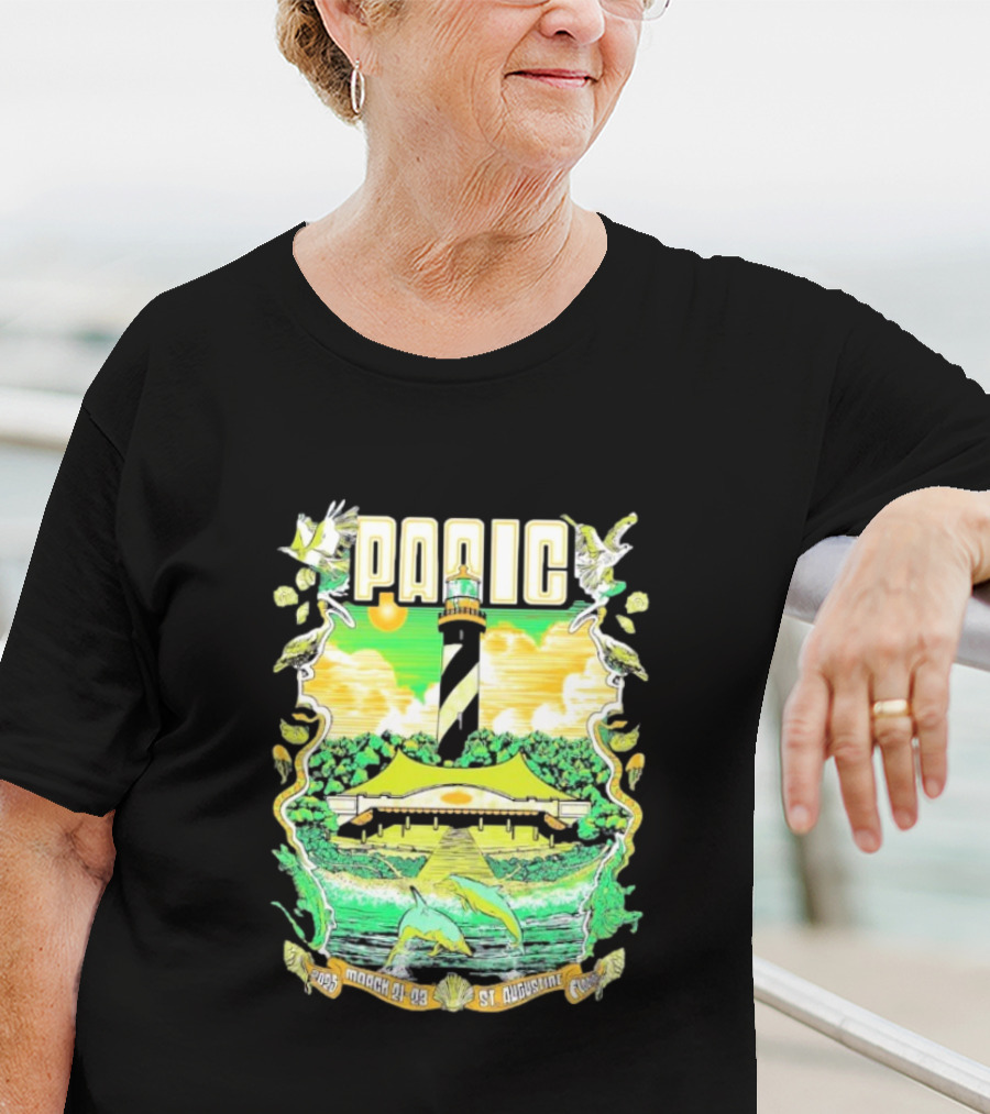 Widespread Panic 2025 St Augustine Lighthouse Dolphins March 21-23 T-Shirt