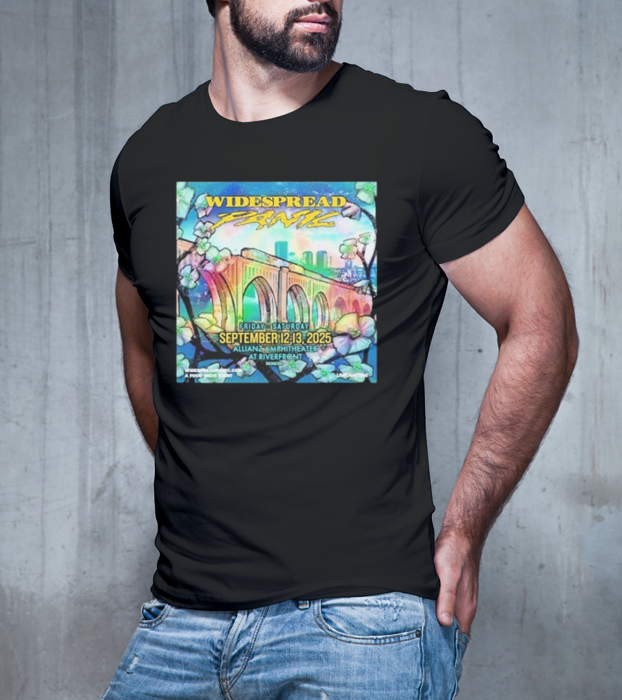 Widespread Panic Show At Allianz Amphitheater In Riverfront Richmond VA On September 12-13 2025 T-Shirt