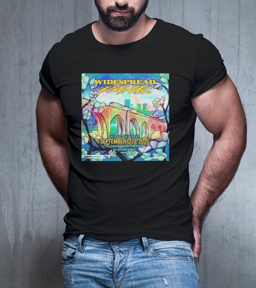 Widespread Panic Show At Allianz Amphitheater In Riverfront Richmond VA On September 12-13 2025 T-Shirt