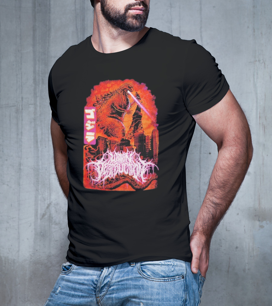 Within Destruction Reptile Kaiju Tokyo Destruction Scene T-Shirt