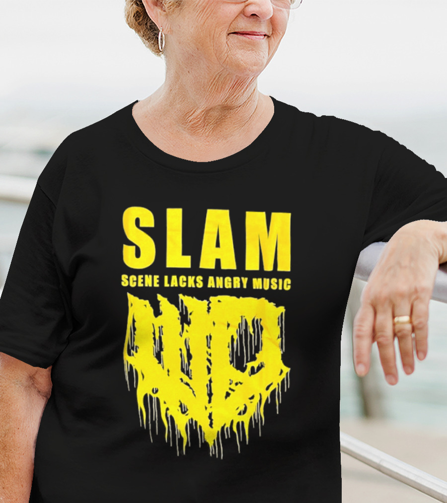 Slam Scene Lacks Angry Music Dripping Graphic T-Shirt
