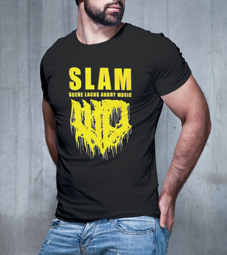 Slam Scene Lacks Angry Music Dripping Graphic T-Shirt