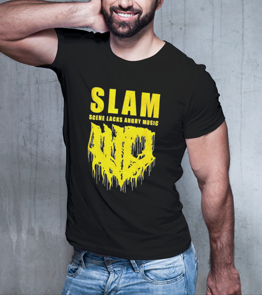Slam Scene Lacks Angry Music Dripping Graphic T-Shirt