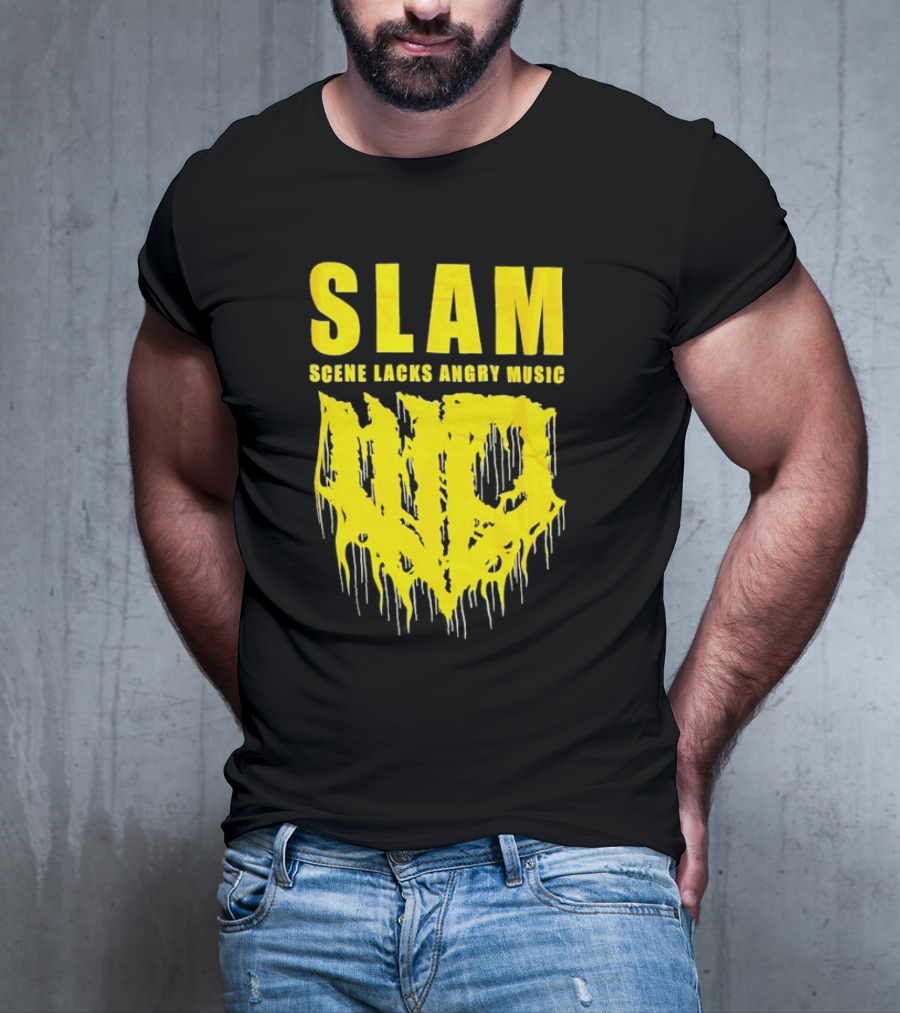 Slam Scene Lacks Angry Music Dripping Graphic T-Shirt