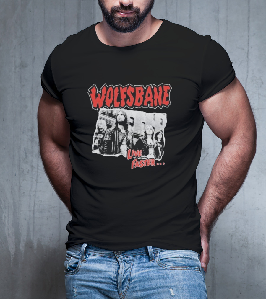 Wolfsbane Live Faster I Was There Photo Collage T-Shirt