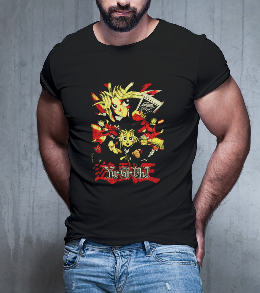 Yu-Gi-Oh! Retro Characters Collage Vibrant Art Style T-Shirt