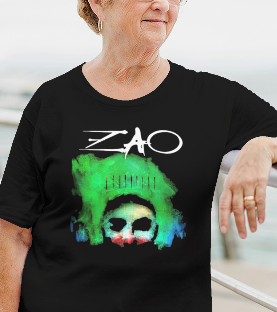 Zao Splinter Shards Green Skull Art T-Shirt