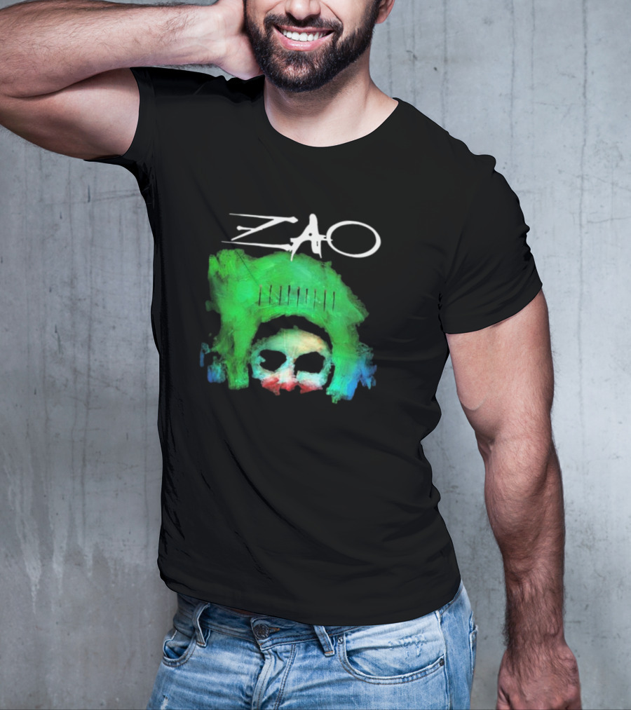 Zao Splinter Shards Green Skull Art T-Shirt