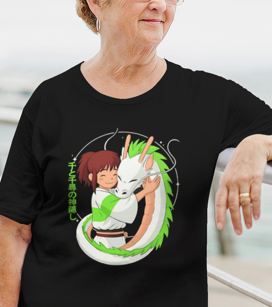 Spirited Away Haku And Chihiro Hug Embrace T-Shirt