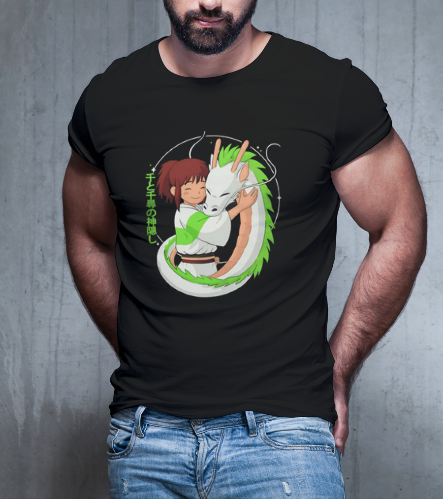 Spirited Away Haku And Chihiro Hug Embrace T-Shirt