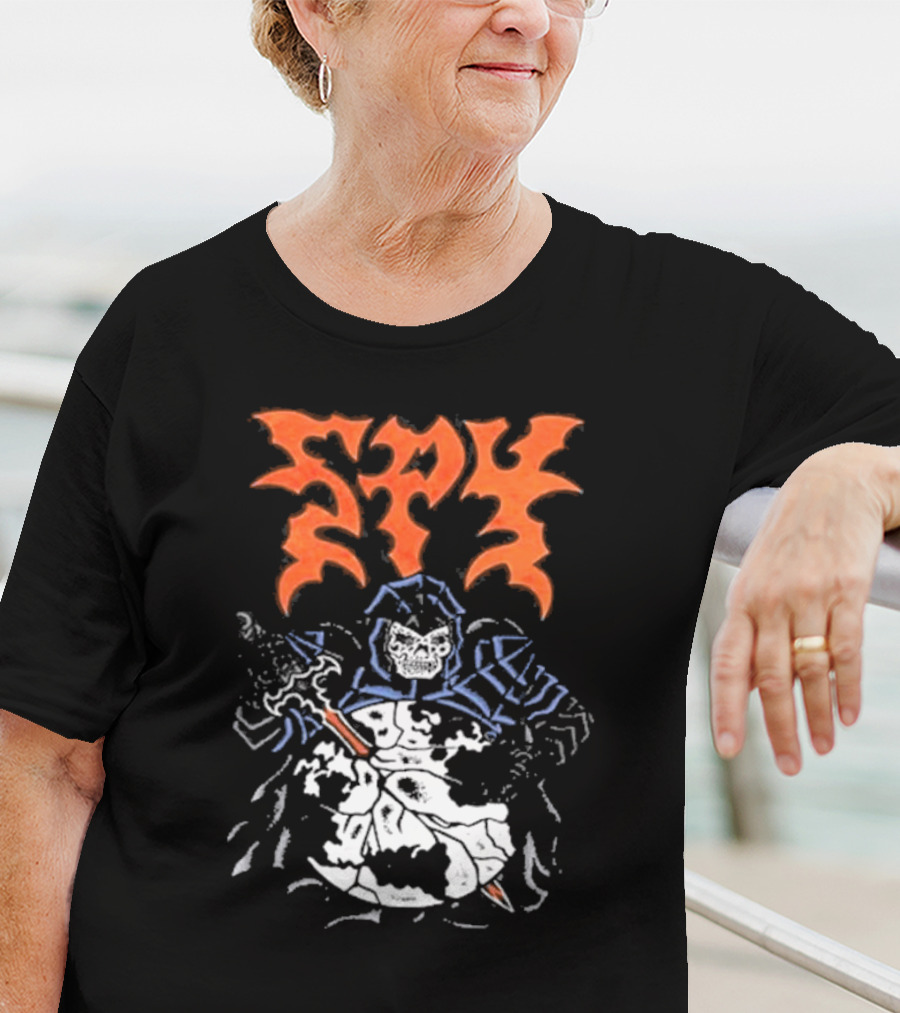 Spy DRKMTTR Apr 3 2025 Nashville TN Knife-Wielding Knight Graphic T-Shirt