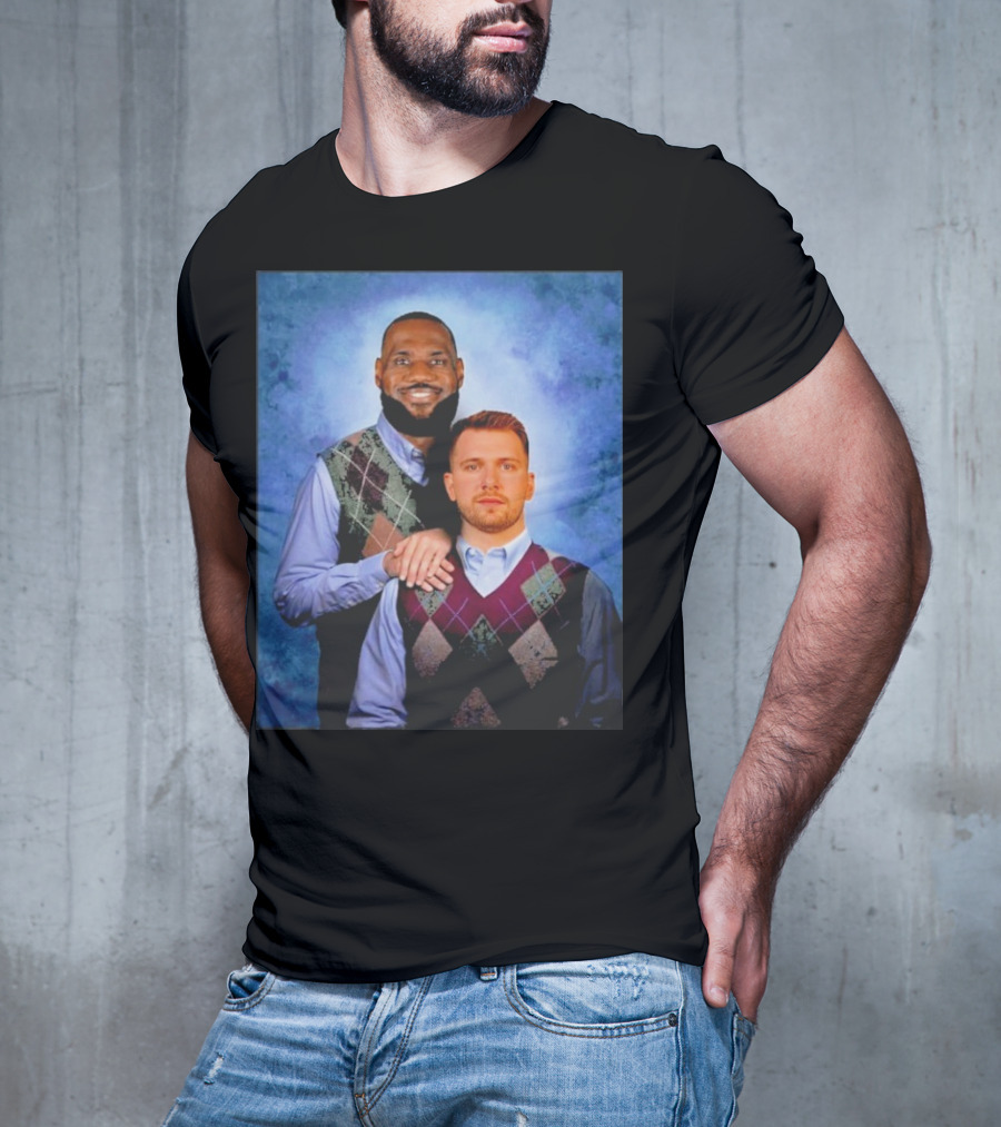 Step Brothers Luka Doncic Lebron James Argyle Sweater Duo T-Shirt