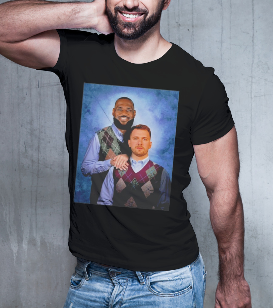 Step Brothers Luka Doncic Lebron James Argyle Sweater Duo T-Shirt