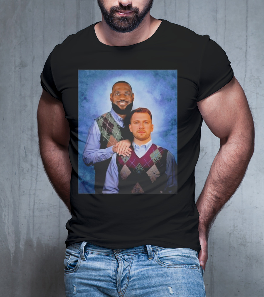 Step Brothers Luka Doncic Lebron James Argyle Sweater Duo T-Shirt