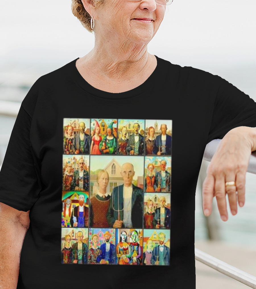 Styles Of American Gothic Painting Variations T-Shirt