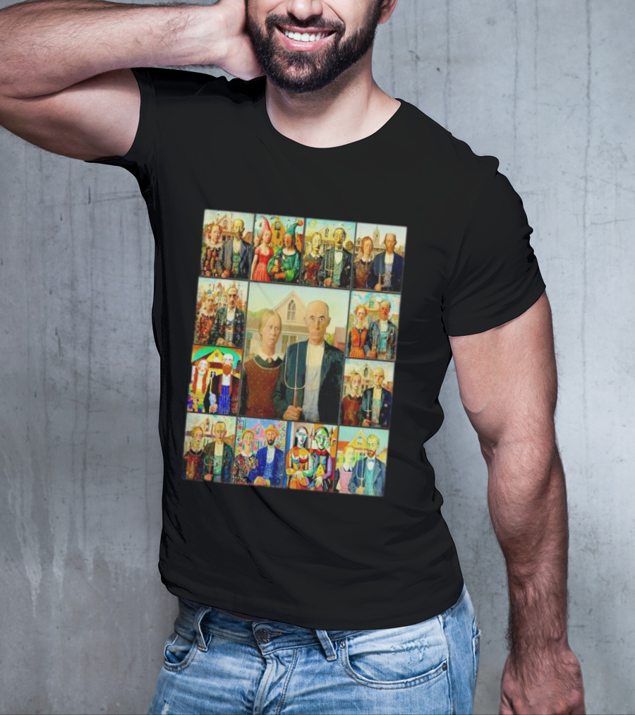 Styles Of American Gothic Painting Variations T-Shirt