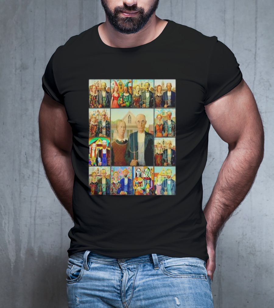 Styles Of American Gothic Painting Variations T-Shirt