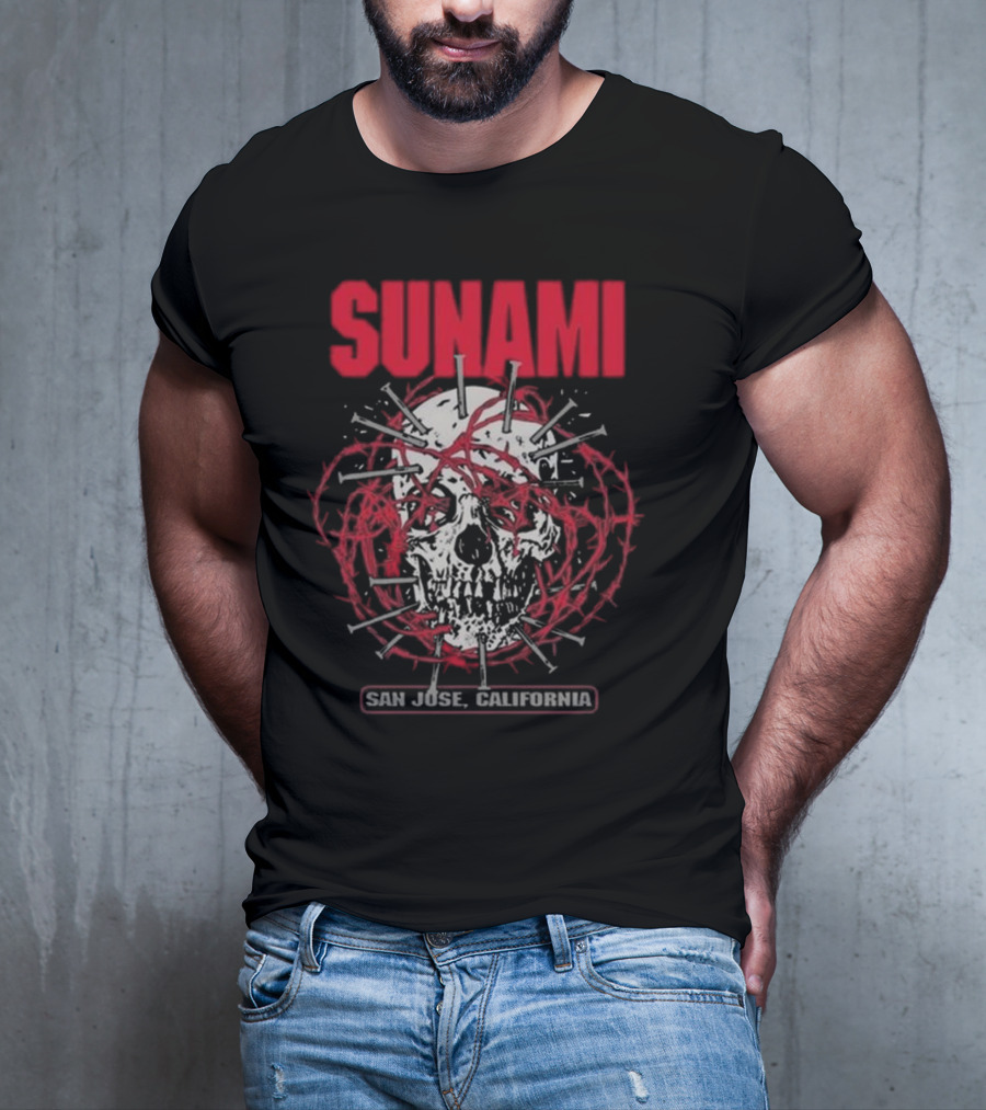 Sunami Skull San Jose California T-Shirt