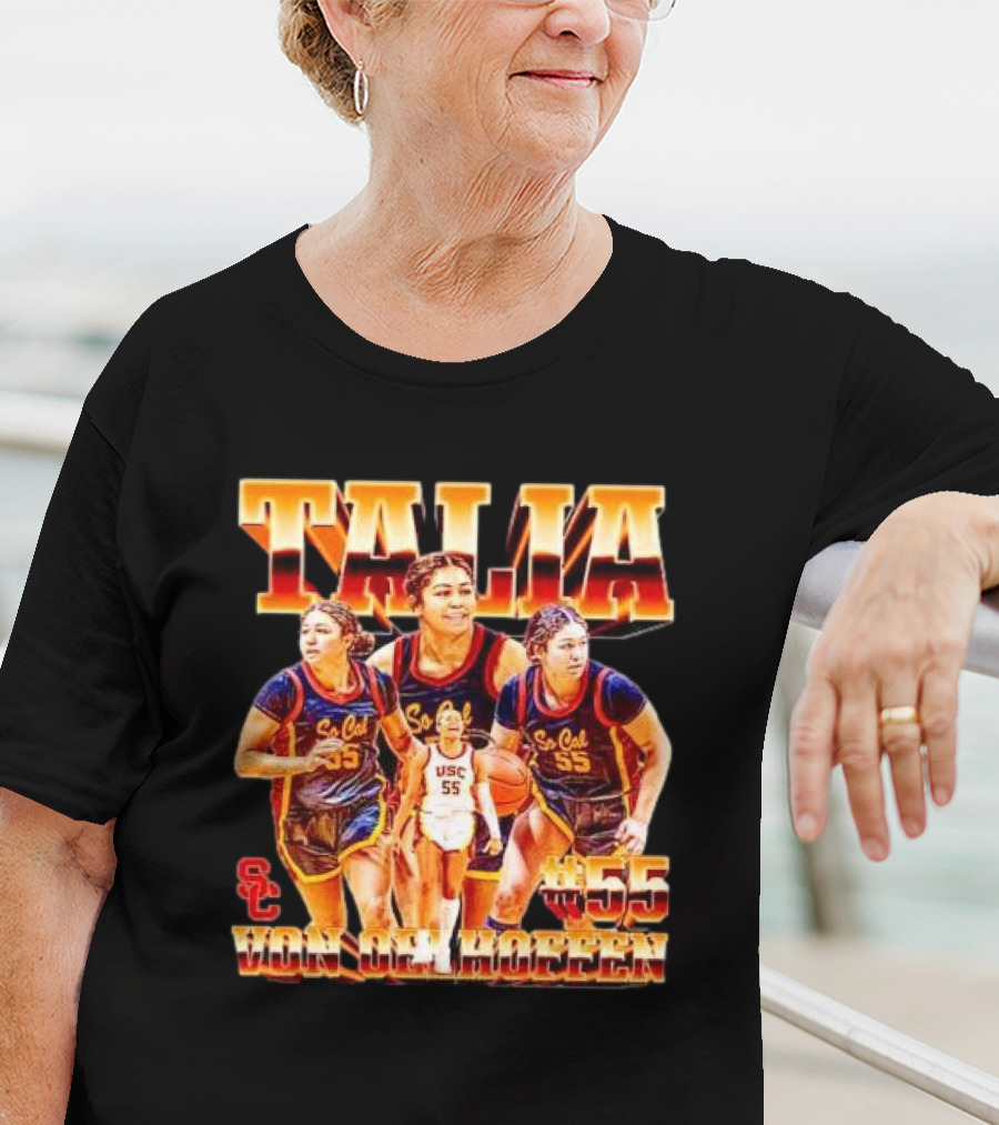 Talia Von Oelhoffen USC Trojans #55 Vintage Player Collage Sc Cal T-Shirt