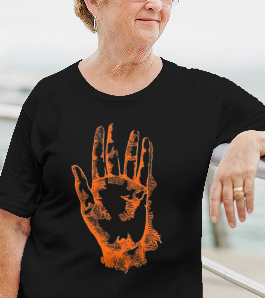 Tamino Sanctuary Handprint Symbol Burning Orange T-Shirt