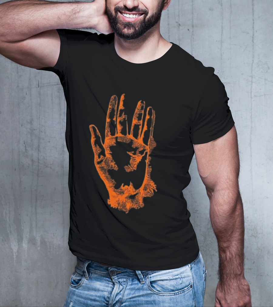 Tamino Sanctuary Handprint Symbol Burning Orange T-Shirt