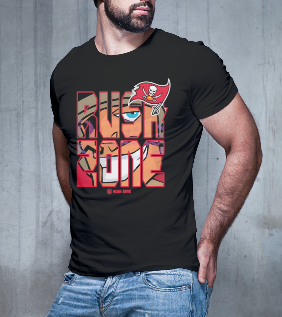 Tampa Bay Buccaneers Rush Zone Cartoon NFL T-Shirt