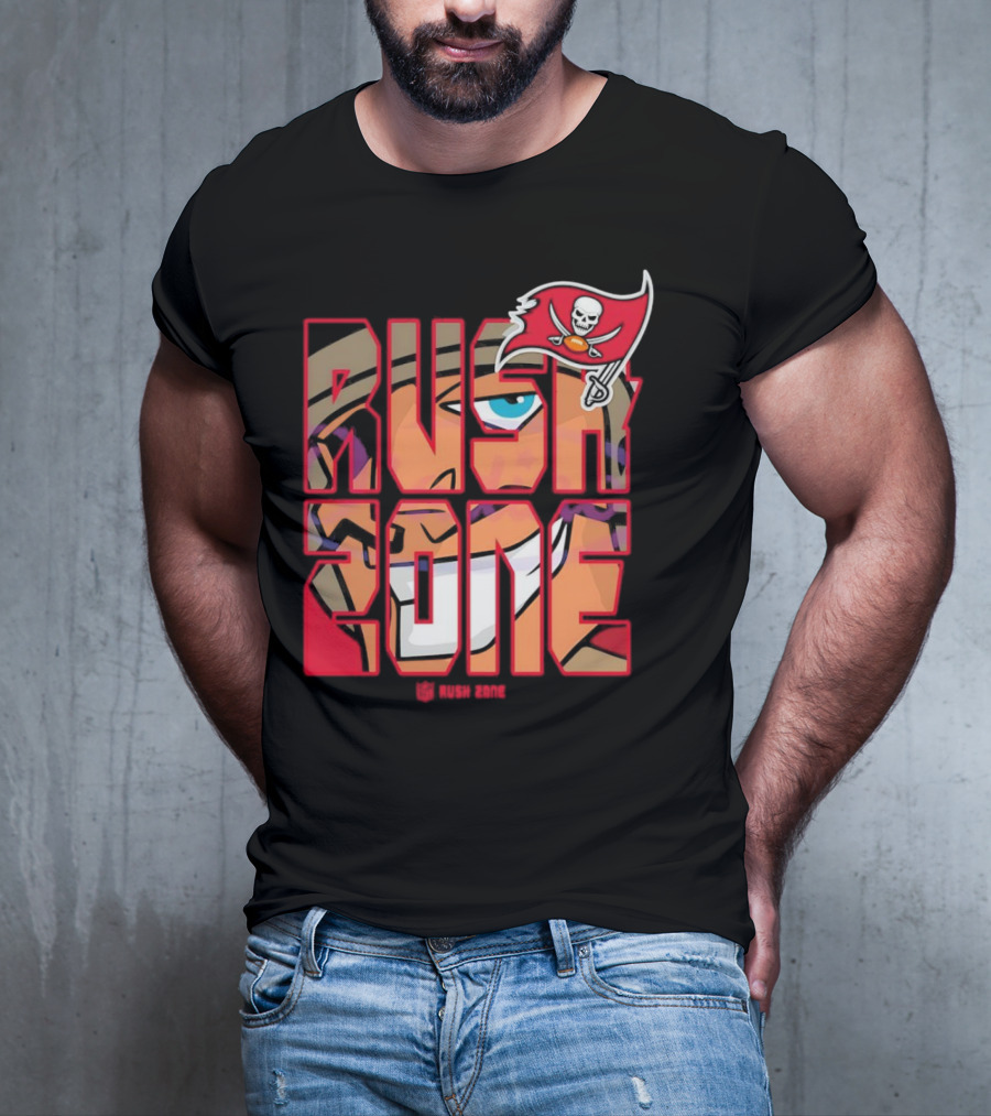 Tampa Bay Buccaneers Rush Zone Cartoon NFL T-Shirt